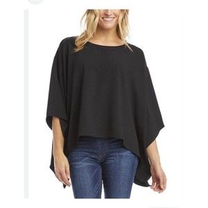Karen Kane Asymmetric Flare-Sleeve Top Sz L
